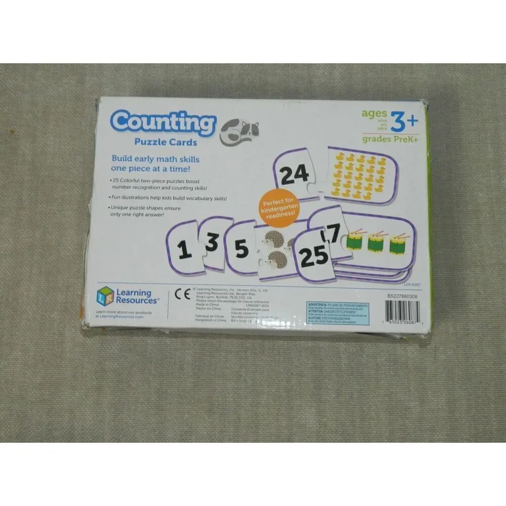 Learning‎ Resources: Counting Puzzle Cards: Age 3+ NEW IN BOX